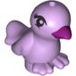 Animal, Bird, Two Feet with Magenta Beak and Black Eyes Pattern