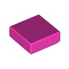 Dark Pink Tile 1 x 1 with Groove