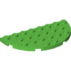 LEGO part 1/2 CIRCLE PLATE 4X8 in Bright Green