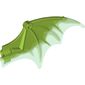 Creature Body Part, Dragon Wing 13 x 8, with Marbled Trans-Bright Green Pattern