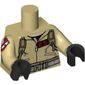 Torso Jumpsuit with 'R.S.' ID Badge Print, Tan Arms with Ghostbusters Logo, Black Hands
