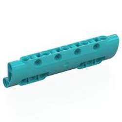 LEGO part  BOWED PANEL 3X11X2 Ø4,85 (X19) in Medium Azure