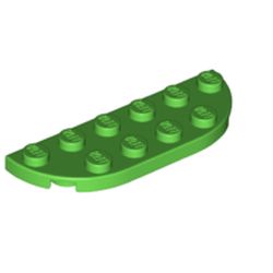 LEGO part 18980 Plate Round Corner 2 x 6 Double in Bright Green