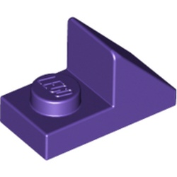 LEGO part 15672 ROOF TILE 1X2 45° W 1/3 PLATE in Medium Lilac/ Dark Purple