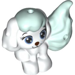 Animal, Dog, Puppy with 1.5 Hole with Light Aqua Hair, Tail print