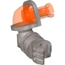 Arm Right with Trans-Neon Orange Shoulder and Pin (Nexo Knights Axl)