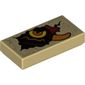 Tile 1 x 2 with Eye and Horn Print