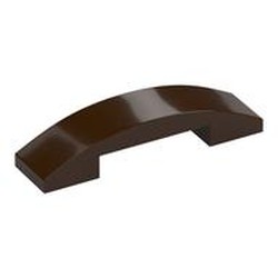 LEGO part  PLATE W. BOW 1X4X2/3 in Dark Brown