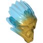 Large Figure Mask of Water (Unity) with Marbled Trans-Dark Blue Print