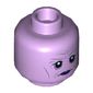 Minifig Head Library Ghost, Eyes, Purple Lips, Neutral / Open Mouth with Fangs Print