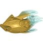 Large Figure Mask with Back with Marbled Trans-Light Blue Pattern