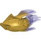 Large Figure Mask with Back with Marbled Trans-Purple Pattern