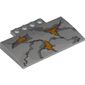 Slope Curved 5 x 8 x 2/3 with Rock Cracked 3 Lava Hole Print