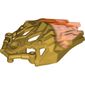Large Figure Armor, Crystal with Marbled Trans-Neon Orange Pattern