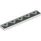 Tile 1 x 6 with Sand Green Edge Triangles and 5 Lavender Dots print