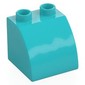 Duplo Brick 2 x 2 x 1 1/2 with Curved Top