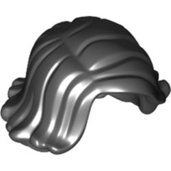 LEGO part MINI FIGURE, WIG, NO. 97 in Black