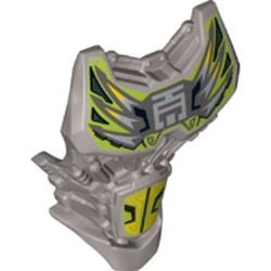 Large Figure Torso Cover with Lime and Yellow Armour Print