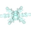 Trans-Light Blue Snowflake / Star 4 x 4
