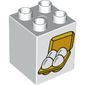Duplo Brick 2 x 2 x 2 with 4 Eggs in Box Print