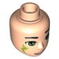 Minidoll Head Male with Lime Eyes, Smile with Teeth, and Lime Elves Tribal Print (Farran)