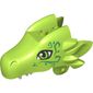 Creature Body Part, Dragon Head Upper Jaw with 2 Studs on Top and Green Decorations Print