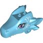 Creature Body Part, Dragon Head Upper Jaw with 2 Studs on Top and White Decorations Print