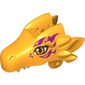 Creature Body Part, Dragon Head Upper Jaw with 2 Studs on Top and Magenta Flames Print