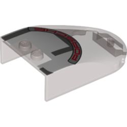 Windscreen 6 x 4 x 1 Curved with Red 'PORSCHE' Banner on White and Gray Roof print