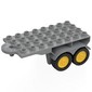 Duplo Trailer Flatbed 4 x 8 with Hook and 4 Yellow Wheels