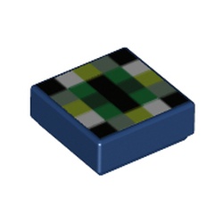 LEGO Tile 1 x 1 Round with Minecraft Ender Pearl Pattern (47121)