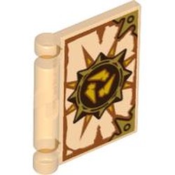 Book Cover with 3 Bone Shards in 8 Pointed Star Print