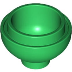 LEGO part 15395 DOME 2X2, INVERTED W. ONE STUD in Dark Green/ Green