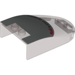 Windscreen 6 x 4 x 1 Curved with 'Audi e-tron quattro' and Light Bluish Gray Roof print