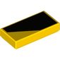 Tile 1 x 2 with Black Wedge-shape/Thick Stripe print for Right Side of Model