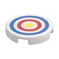Tile Round 2 x 2 with Bottom Stud Holder with Archery Target Print