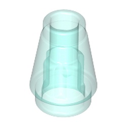 LEGO part 28701 NOSE CONE SMALL 1X1 in Transparent Light Blue/ Trans-Light Blue