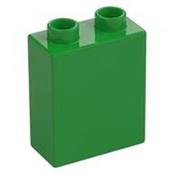 LEGO part  DUPLO BRICK 1X2X2 in Bright Green