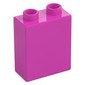 Duplo Brick 1 x 2 x 2 with Bottom Tube and 'Happy Bricktastic Birthday LEGOLAND Malaysia Resort' Print
