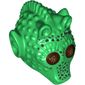 Minifig Head Special, Rodian with Dark Green Spots and Dark Brown Eyes Print (Alliance Fighter)