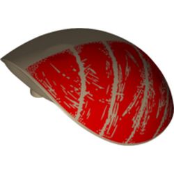 Large Figure Shoulder Cover, Armor, Round, Smooth with Worn Red Print