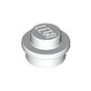 White Plate Round 1 x 1 with Solid Stud