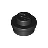 Black Plate Round 1 x 1 with Solid Stud