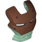 Headwear Accessory Visor Top Hinge with Copper Face Shield, White Eyes and 4 Rivets Print (Scuba Iron Man)