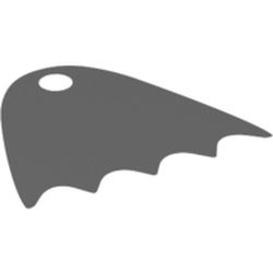 Neckwear Cape, Scalloped 5 Points, One Top Hole [Traditional Starched Fabric]
