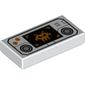 Tile 1 x 2 with Hand-Held Videogame and Pixelated Alien Print