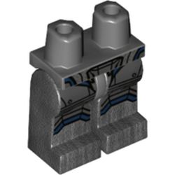 Hips and Pearl Titanium Legs with Silver Leg Armor with Dark Blue Lines Print (Batman)