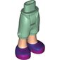Minidoll Hips and Cropped Trousers with Magenta and Dark Purple Shoes with Laces Print