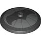 Dish 4 x 4 Inverted [Radar] with Black Bat on Silver Background Batman Logo (Bat Signal) Pattern