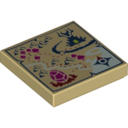 Tile 2 x 2 with Map of Dragon Egg Location Print